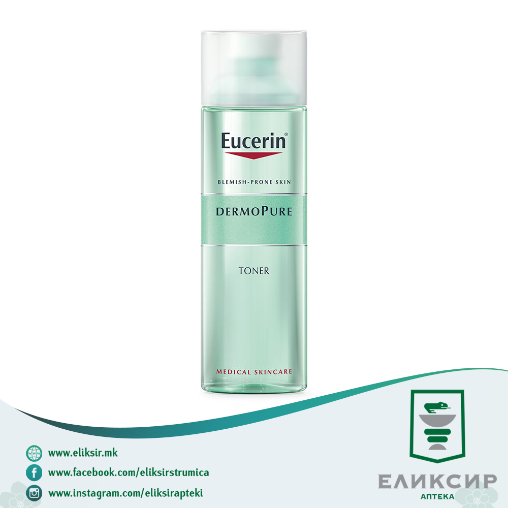 15784.jpg Eucerin DERMOPURE Тоник за лице за кожа склона кон акни 200мл - Image 1