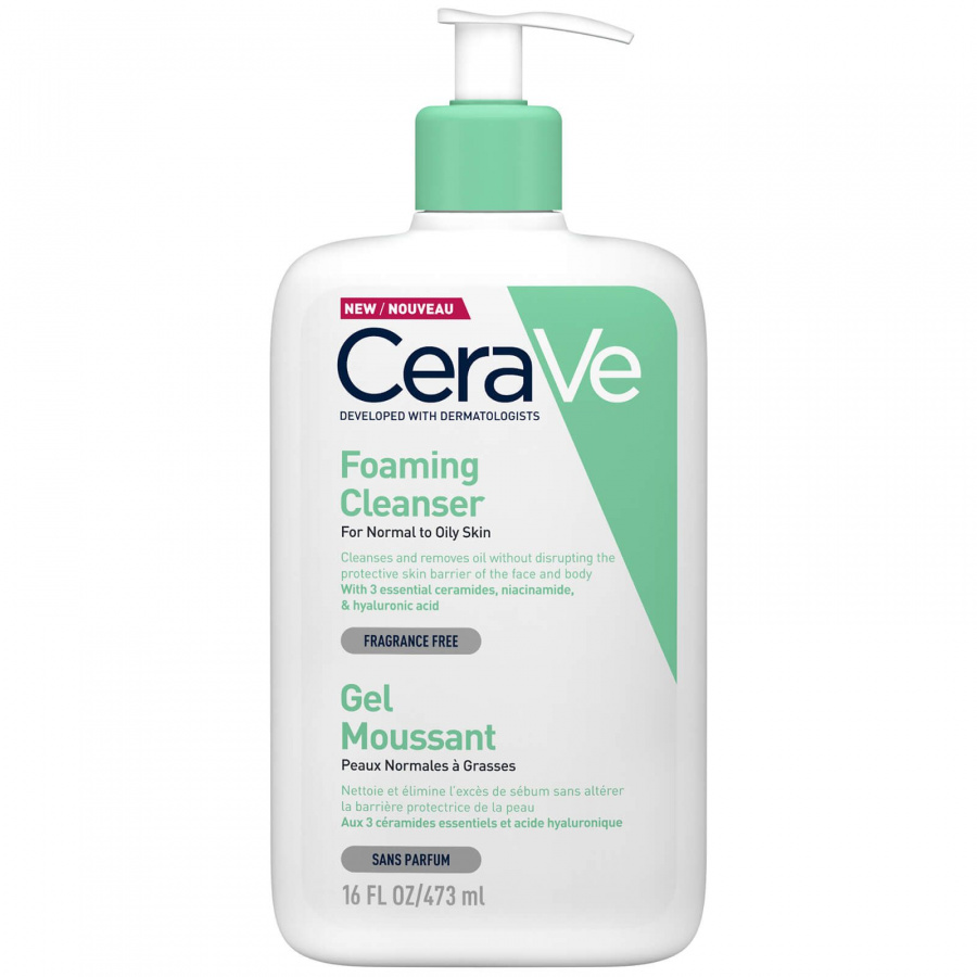1676635280cerave-penliv-gel-za-chistenje-473ml-1-900x900-pad-1.jpg CeraVe Foaming Facial Cleaner - Пена за чистење за масна кожа 473мл - Image 1