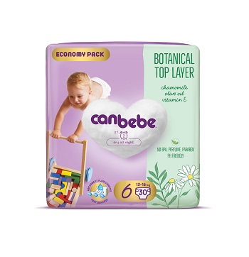16883.jpg CANBEBE бр.6 пелени 16+kg, 30 пелени - Image 1