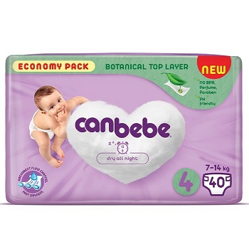 19892-so40.jpg CANBEBE бр.7 пелени 7-18kg, 40 пелени - Image 1