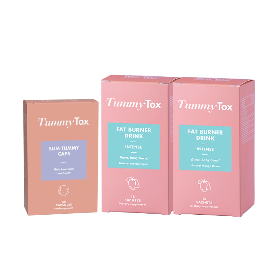 21000-fat-burner-caps-set.jpg TUMMY TOX SET Fat Burner drink x2 и Slim Caps - Напиток за топење на маснотии и капсули 60 - Image 1