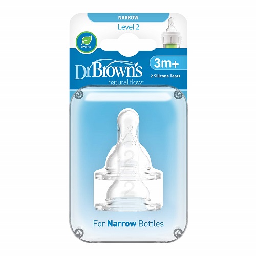 Version 1.0.0 Dr.Browns - Силиконска Цуцла 3-6 месеци ( тесно грло) Сет од 2 цуцли - Image 1