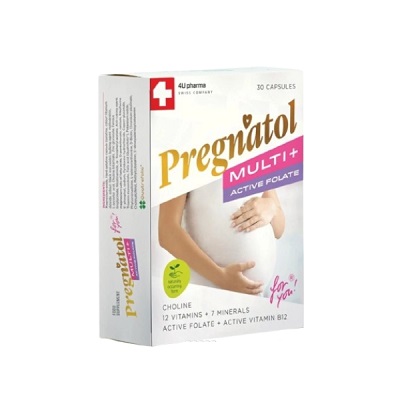 xr:d:DAF0RHiag5k:56,j:8123777960345534685,t:23112319 Pregnatol Multi+ Active folate Прегнатол 30 капсули - Image 1