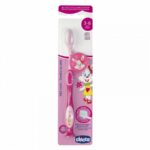 Chicco четка за заби розе 3-6 години