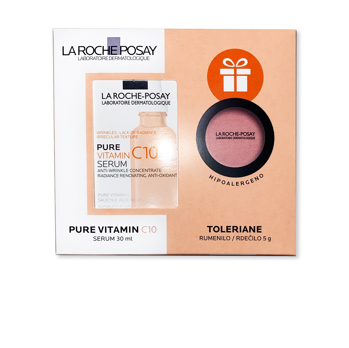 La-Roche-Posay-PURE-VITAMIN-C10-Serum-30-20436.jpg LA ROCHE-POSAY SET PURE C Toleriane - СЕТ витамин Ц и Толериане руменило - Image 1