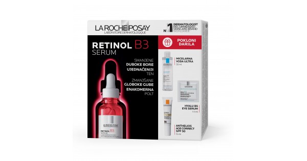 La-roche-set-crven.jpg LA ROCHE-POSAY SET Retinol B3Serum Сет со ретинол серум+подароци - Image 1