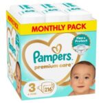 Pampers Premium Care Monthly Pack Mесечно пакување премиум пелени бр.3 (6-10кг) х 216