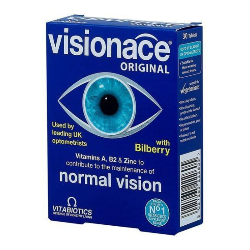 xr:d:DAFmSDOL3NA:153,j:1936944140702032581,t:23071215 Vitabiotics Visionace - Визионејс 30 таблети - Image 1