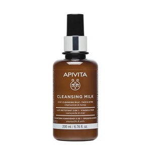 apivita-3in1-milky-cleanser-face-eyes.jpg Apivita 3 in 1 Milky Cleanser - Млеко за чистење лице и очи 200мл - Image 1