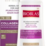 BIOBLAS Collagen+Keratin - Шампон против опаѓање со колагени кератин за слаба коса 360 мл