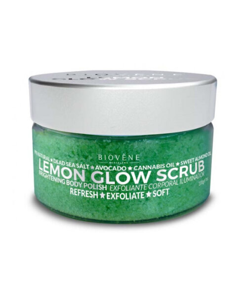 biovene-lemon-body-scrub21656-lemon-glow-scrub.jpg Biovene Lemon Glow Scrub пилинг и ексофолијација за тело 200г - Image 1