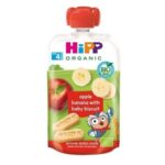 HIPP Organic  Овошно пире од јаболка и банана со бисквити 100г