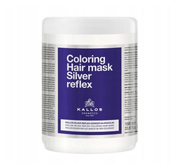coloring-hair-silver-1.jpg Kallos Coloring Mask Silver reflex -Маска за коса 1000мл - Image 1