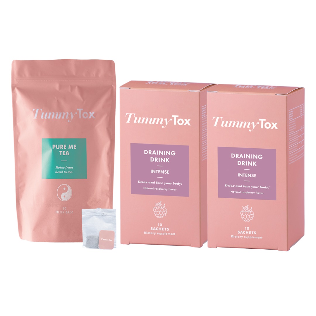 detox_draining_pureme-20904.jpg TUMMY TOX SET Draining Drink и PURE Me - Напиток за слабеење и детоксикација 2+1 сет - Image 1