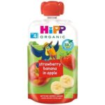 HIPP Овошно пире од јагода банана и јаболко 100г