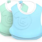 Twistshake SET 2xBib 4m+ - Гумено лигавче сино и зелено сет