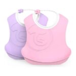 Twistshake SET 2xBib 4m+ -Гумено лигавче розе и виолетово сет