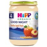 Hipp Ноќна млечна каша гриз, јаболко, праска 190г