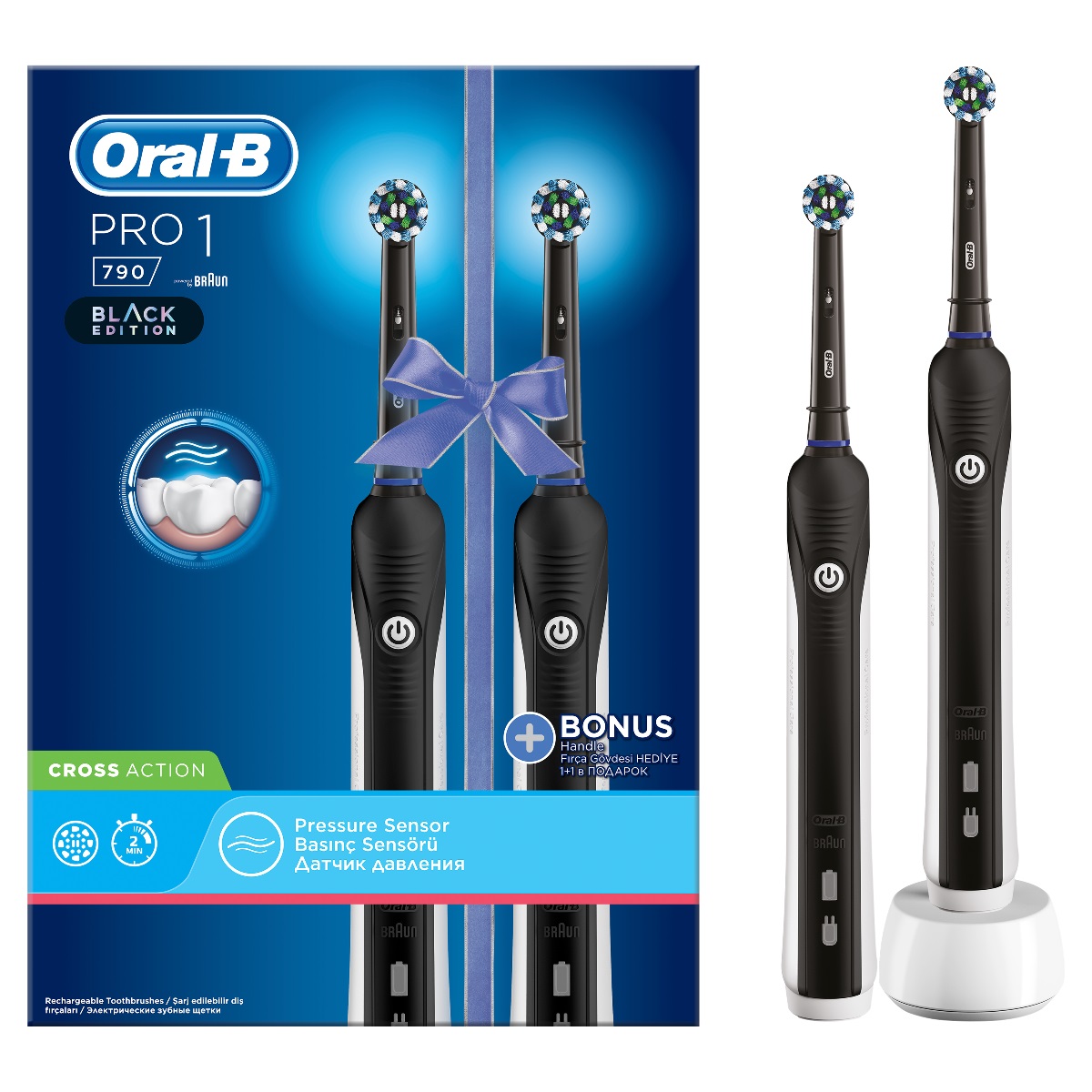 oral-b-black20edition-set.jpg Oral-B Brush SET Black Edition Електрична четкa за заби( пакување Х 2 ) - Image 1
