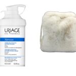URIAGE SET XEMOSE со Пуфкаст несесер – LIPID-REPLENISHING ANTI-IRRITATION CREAM - Крем за многу сува кожа 400 ml