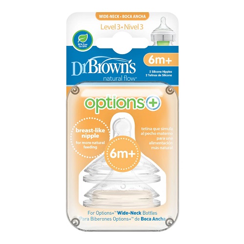 wide-6.jpg Dr.Browns - Силиконска Цуцла 6-9месеци ( широко грло) Сет од 2 цуцли - Image 1
