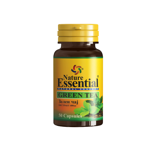 zelen-caj-nature-essential-2013797.png Nature Essential - Green Tea - Зелен Чај 50 капсули - Image 1