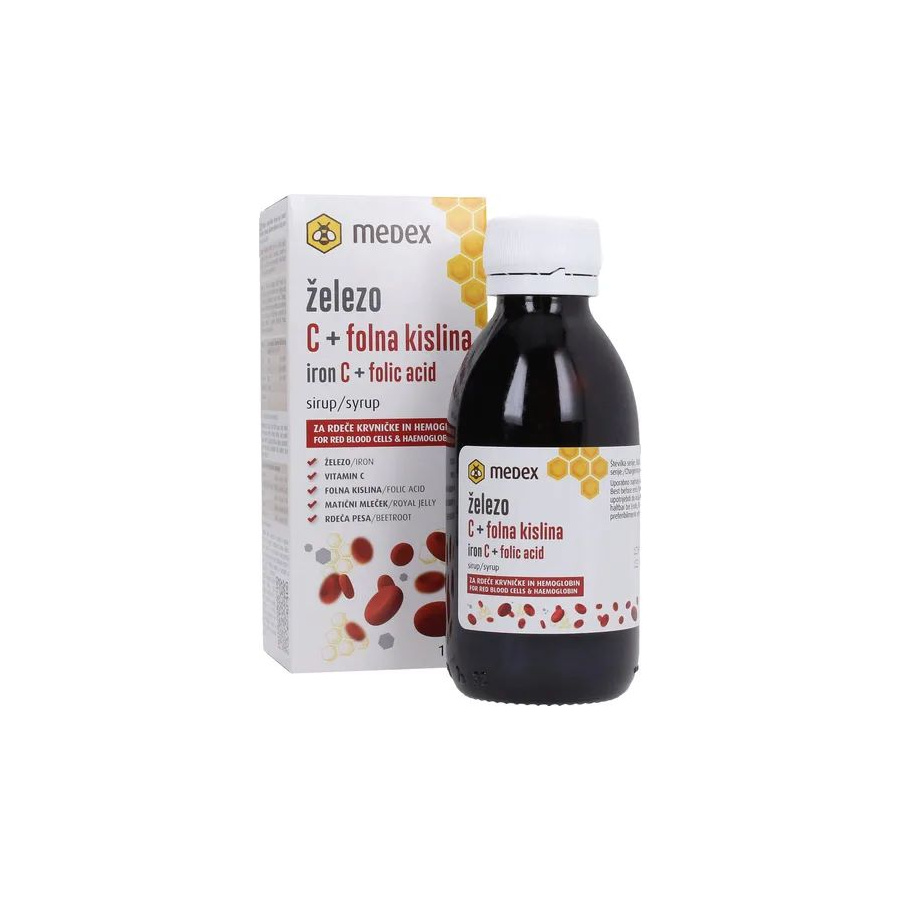 МEDEX-iron.jpg Medex Iron C+Folic acid Сируп 150ml - Image 1