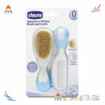 Chicco чешел и четка со природни влакна